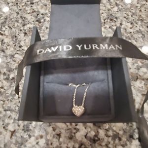 D.Yurman Petite Heart Pendant Necklace wDiamonds